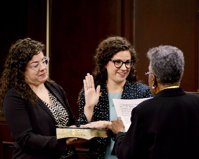 Swearing into office